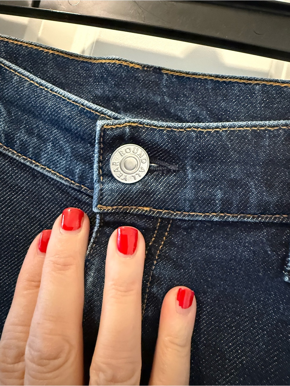AYR the Secret Sauce Dark Blue Wide-Leg High-Rise Jeans - Picture 2 of 8